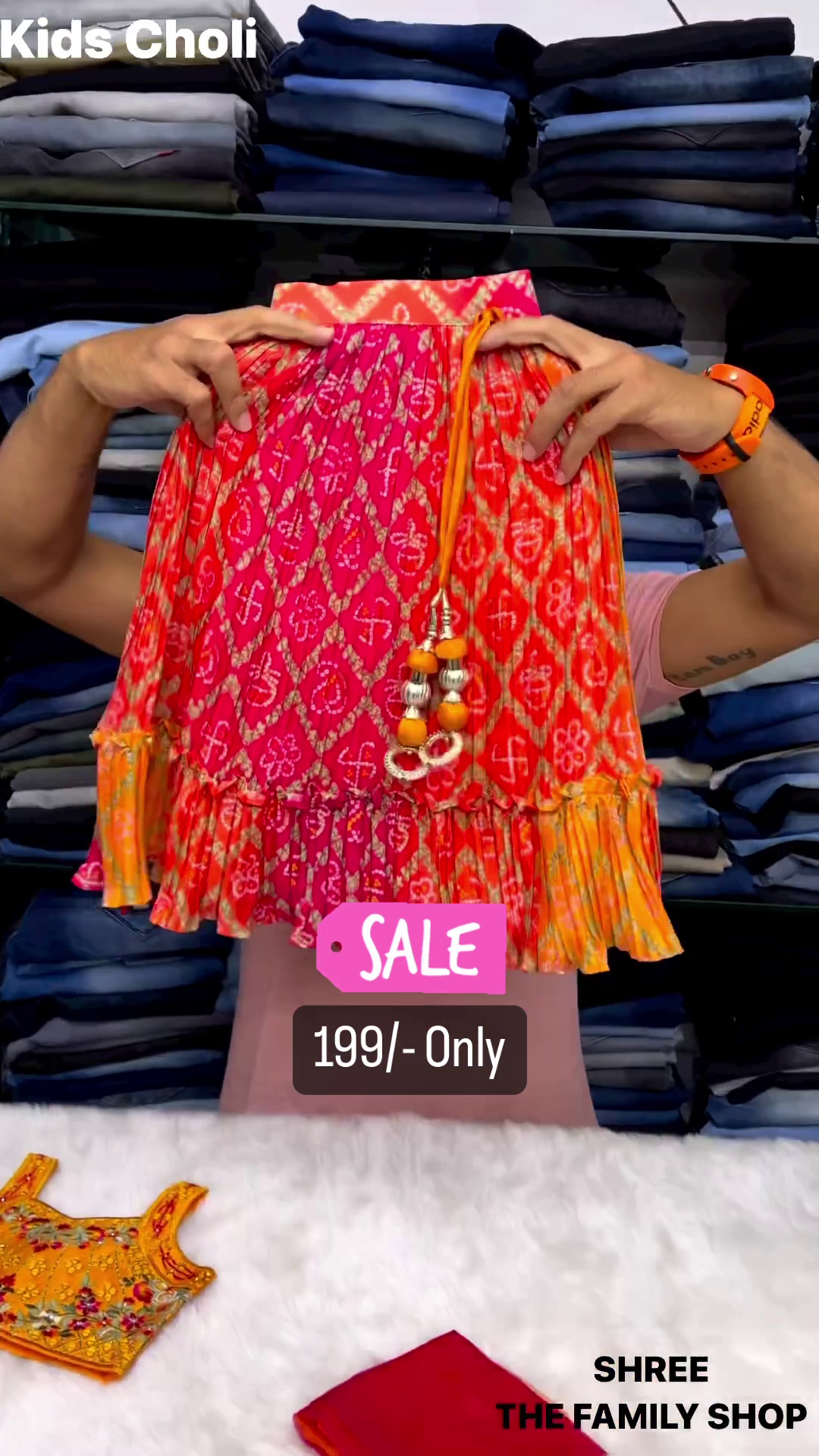 Orange Plazzo Suit For Kids On Sale